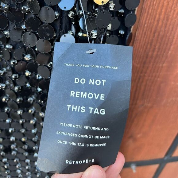 Retrofete Loreen Disc Sequin Rhinestone Long Sleeve Minj Dress size Medium NWT - Picture 8 of 12